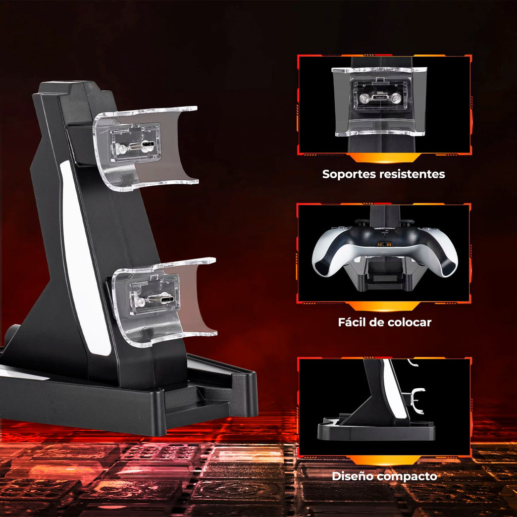 Cargador Dual para Controles Play Station