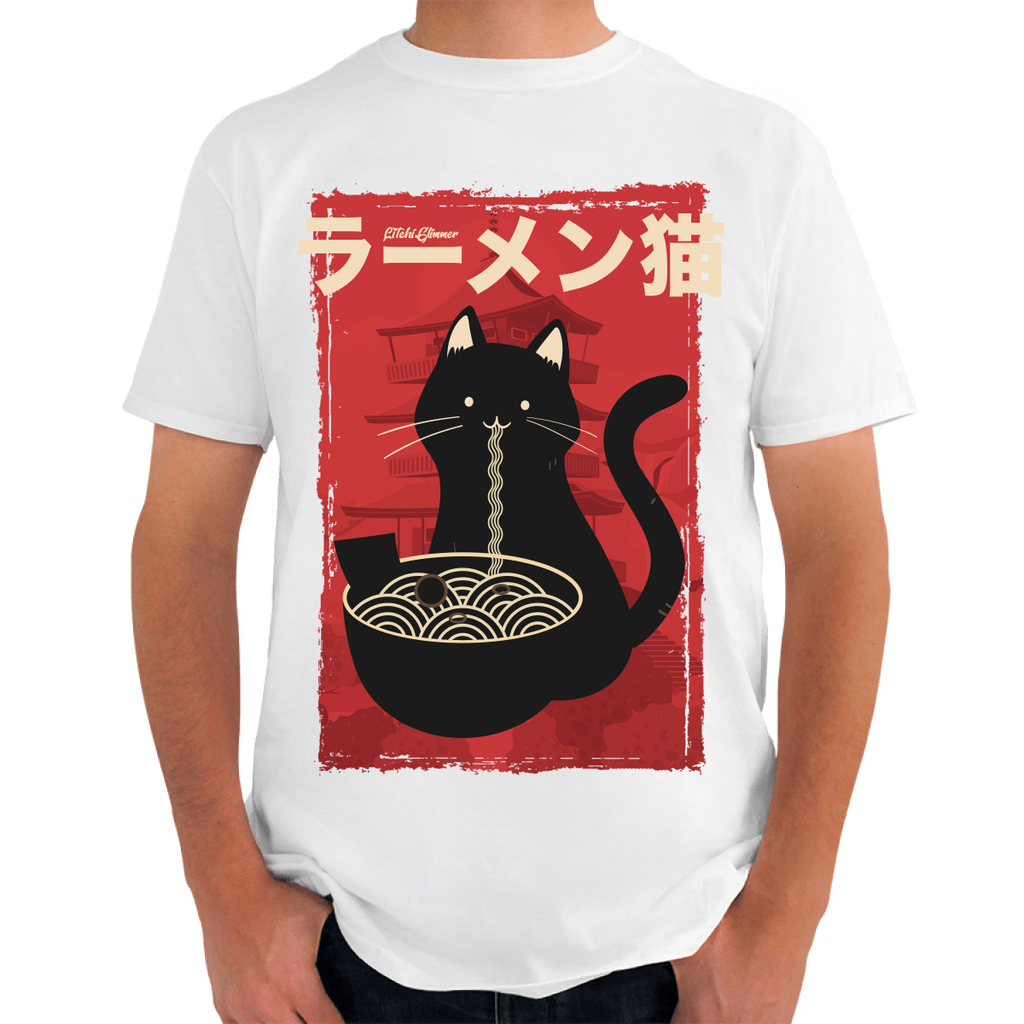 PLAYERA HOMBRE LITCHI RAMEN CAT